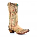 Corral Women's Boots C3463-Beige | Canada Outlet