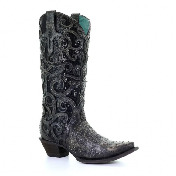 Corral Women's Boots C3446-Black | Canada Outlet