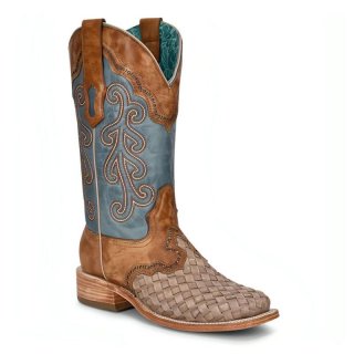 Corral Women's Boots A4248-Taupe-Blue | Canada Outlet