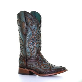 Corral Women's Boots C3768-Turquoise | Canada Outlet