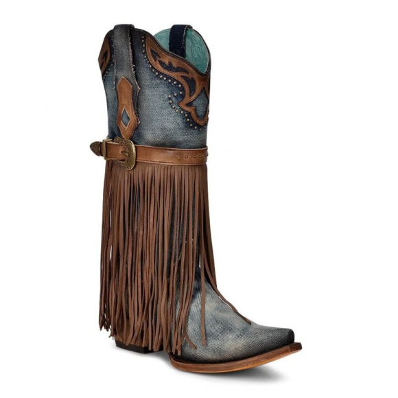 Corral Women's Boots C3873-Blue Jean | Canada Outlet