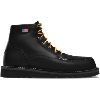 Danner | Men's Bull Run Moc Toe 6" Black - Black Wedge Boots