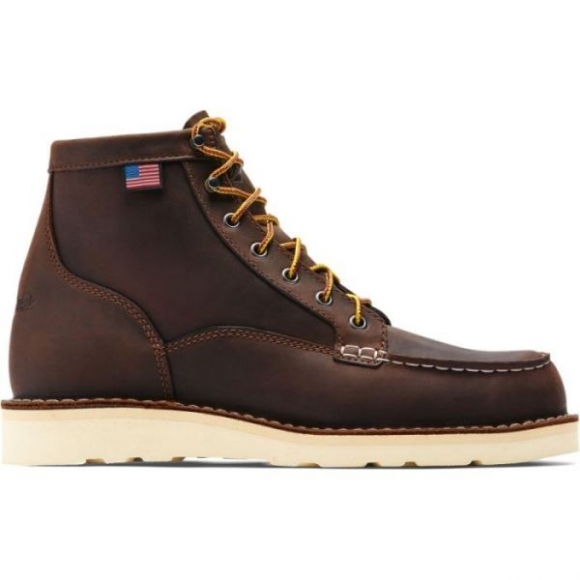 Danner | Men's Bull Run Moc Toe 6" Brown Steel Toe Boots