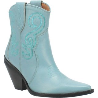 DINGO WOMEN'S PRETTY N' PRISSY LEATHER BOOTIE-BLUE | CANADA OUTLET