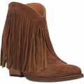 DINGO WOMEN'S TANGLES LEATHER BOOTIE-CAMEL | CANADA OUTLET