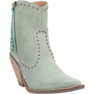 DINGO WOMEN'S CLASSY N' SASSY LEATHER BOOTIE-MINT SUEDE | CANADA OUTLET