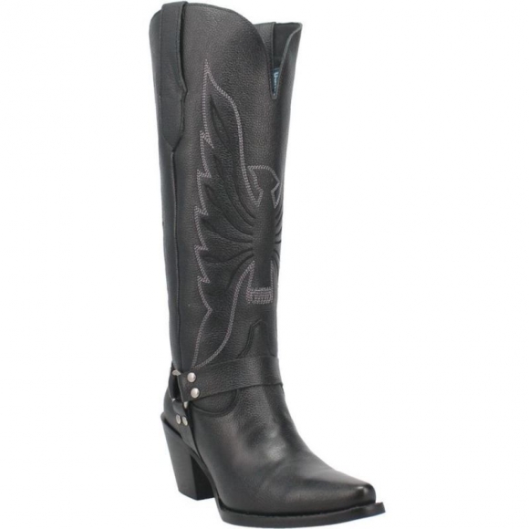 DINGO WOMEN'S HEAVENS TO BETSY LEATHER BOOT-BLACK | CANADA OUTLET