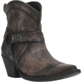 DINGO WOMEN'S GUMMY BEAR LEATHER BOOTIE-BLACK | CANADA OUTLET