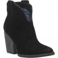 DINGO WOMEN'S FLANNIE LEATHER BOOTIE-BLACK | CANADA OUTLET