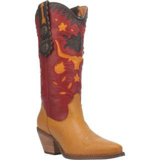 DINGO WOMEN'S LOVE ROCKS LEATHER BOOT-TAN | CANADA OUTLET