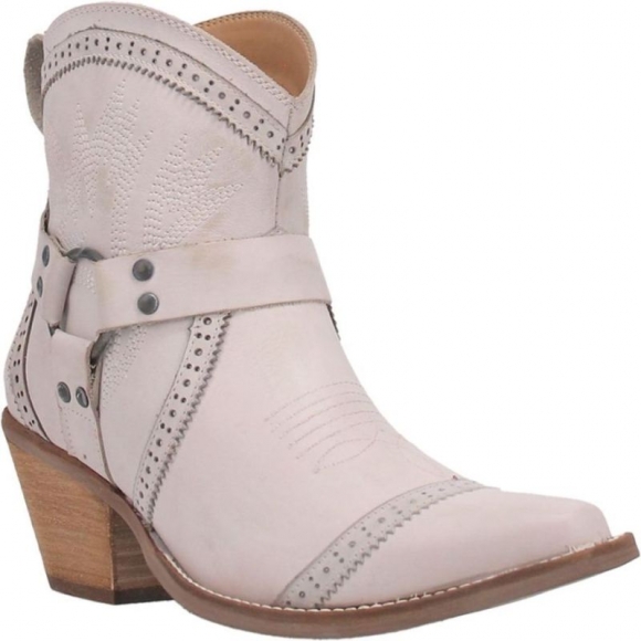 DINGO WOMEN'S GUMMY BEAR LEATHER BOOTIE-OFF WHITE | CANADA OUTLET