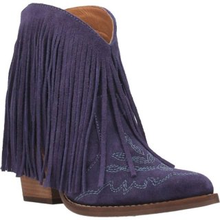 DINGO WOMEN'S TANGLES LEATHER BOOTIE-PLUM | CANADA OUTLET