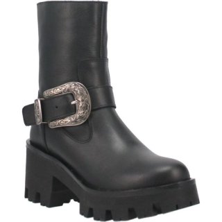 DINGO WOMEN'S BOOT HILL LEATHER BOOT-BLACK | CANADA OUTLET