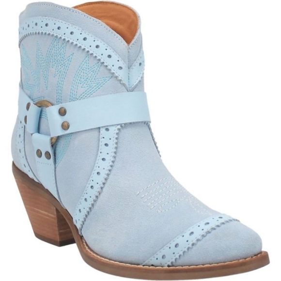 DINGO WOMEN'S GUMMY BEAR LEATHER BOOTIE-BLUE SUEDE | CANADA OUTLET