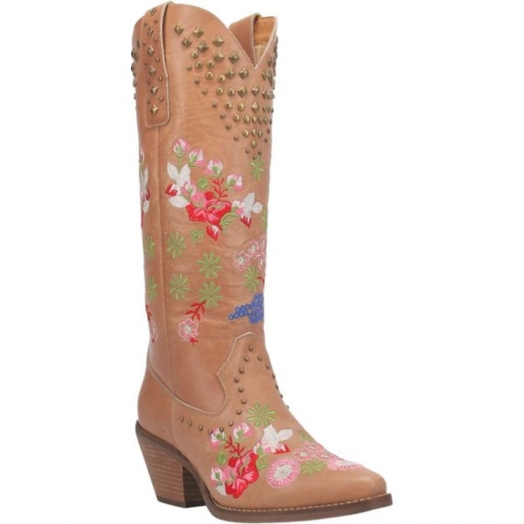 DINGO WOMEN'S POPPY LEATHER BOOT-WHITE | CANADA OUTLET