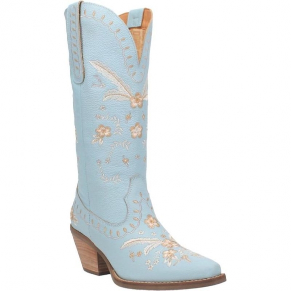 DINGO WOMEN'S FULL BLOOM LEATHER BOOT-BLUE | CANADA OUTLET