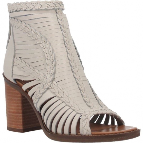 DINGO WOMEN'S JEEZY LEATHER SANDAL-WHITE | CANADA OUTLET