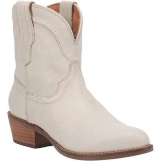 DINGO WOMEN'S SEGUARO LEATHER BOOTIE-WHITE | CANADA OUTLET