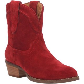 DINGO WOMEN'S TUMBLEWEED LEATHER BOOTIE-RED | CANADA OUTLET