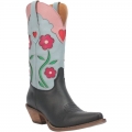 DINGO WOMEN'S COMIN UP ROSES LEATHER BOOT-BLACK | CANADA OUTLET