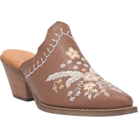 DINGO WOMEN'S WILDFLOWER LEATHER MULE-BROEWN | CANADA OUTLET