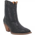 DINGO WOMEN'S RHINESTONE COWGIRL LEATHER BOOTIE-BLACK | CANADA OUTLET