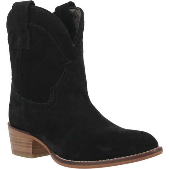 DINGO WOMEN'S TUMBLEWEED LEATHER BOOTIE-BLACK | CANADA OUTLET