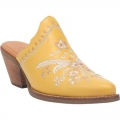 DINGO WOMEN'S WILDFLOWER LEATHER MULE-YELLOW | CANADA OUTLET