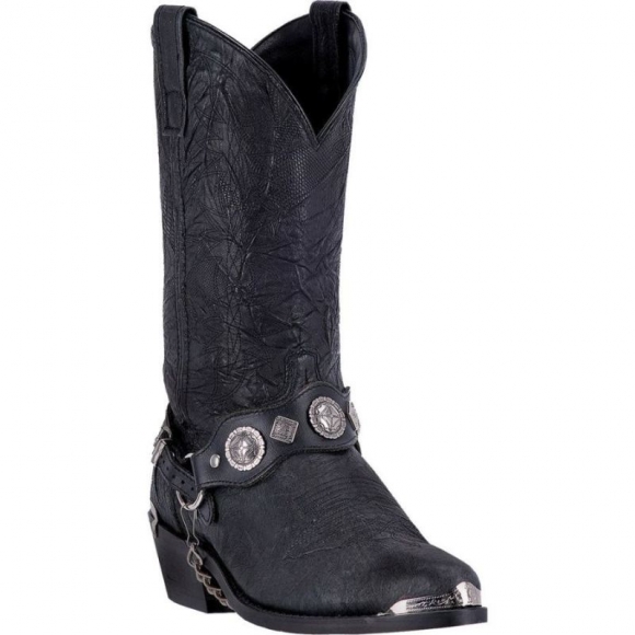 DINGO MEN'S SUITER LEATHER HARNESS BOOT-BLACK | CANADA OUTLET