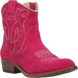 DINGO WOMEN'S DAISY MAE LEATHER BOOTIE-FUCHSIA | CANADA OUTLET