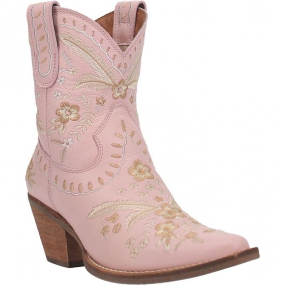 DINGO WOMEN'S PRIMROSE LEATHER BOOTIE-PINK | CANADA OUTLET