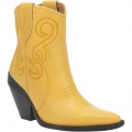 DINGO WOMEN'S PRETTY N' PRISSY LEATHER BOOTIE-YELLOW | CANADA OUTLET