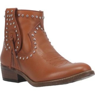 DINGO WOMEN'S DESTRY LEATHER BOOTIE-CAMEL | CANADA OUTLET