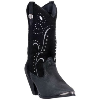 DINGO WOMEN'S AVA LEATHER BOOT-BLACK | CANADA OUTLET