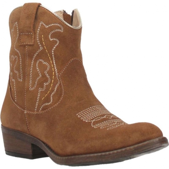 DINGO WOMEN'S DAISY MAE LEATHER BOOTIE-CAMEL | CANADA OUTLET