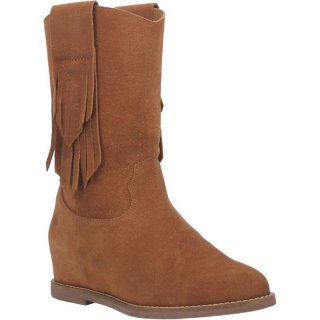 DINGO WOMEN'S KELSEY LEATHER BOOTIE-CAMEL | CANADA OUTLET