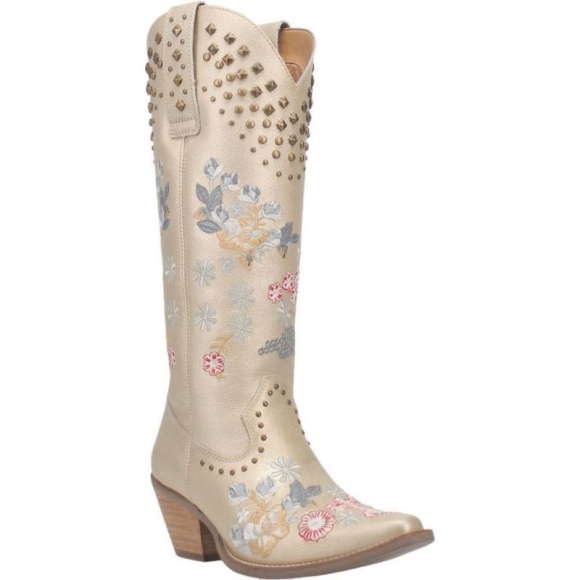 DINGO WOMEN'S POPPY LEATHER BOOT-GOLD | CANADA OUTLET