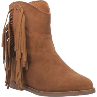 DINGO WOMEN'S KAYCE LEATHER BOOTIE-CAMEL | CANADA OUTLET