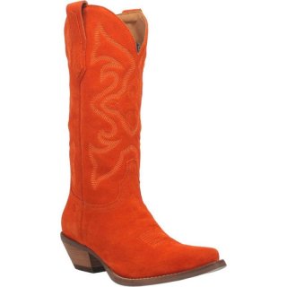 DINGO WOMEN'S OUT WEST LEATHER BOOT-ORANGE | CANADA OUTLET