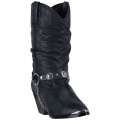 DINGO WOMEN'S OLIVIA LEATHER BOOT-BLACK | CANADA OUTLET