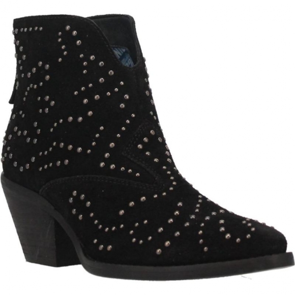 DINGO WOMEN'S DENIM N DIAMONDS LEATHER BOOTIE-BLACK | CANADA OUTLET