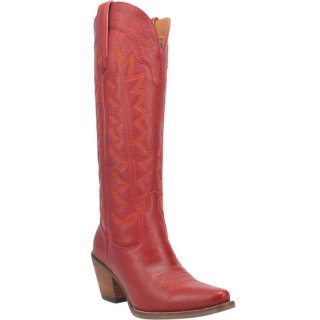 DINGO WOMEN'S HIGH COTTON LEATHER BOOT-RED | CANADA OUTLET