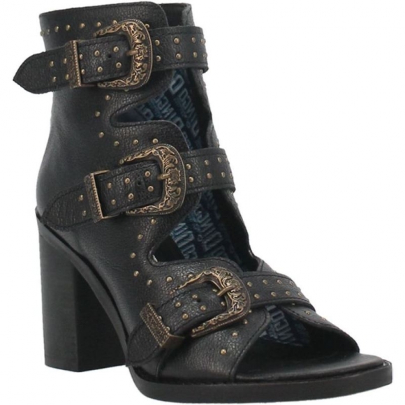 DINGO WOMEN'S ZIGGY LEATHER SANDAL-BLACK | CANADA OUTLET