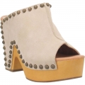 DINGO WOMEN'S PEACE N' LOVE LEATHER CLOG-SAND | CANADA OUTLET