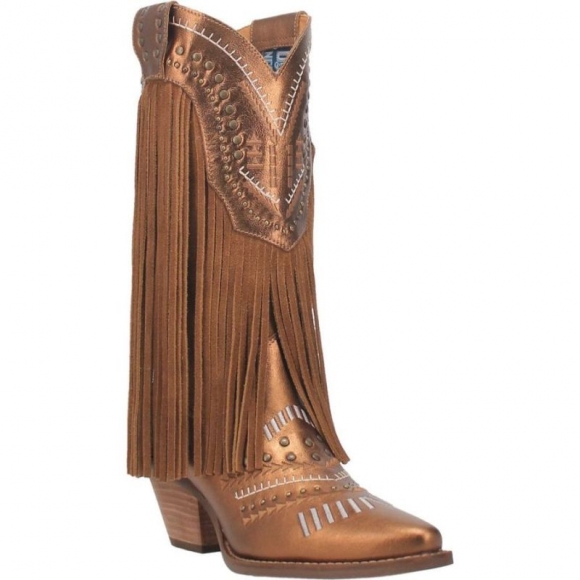 DINGO WOMEN'S GYPSY LEATHER BOOT-BRONZE | CANADA OUTLET