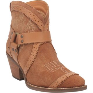 DINGO WOMEN'S GUMMY BEAR LEATHER BOOTIE-CAMEL | CANADA OUTLET