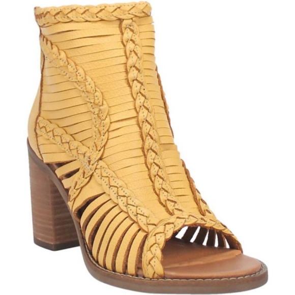 DINGO WOMEN'S JEEZY LEATHER SANDAL-YELLOW | CANADA OUTLET