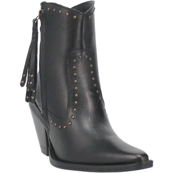 DINGO WOMEN'S CLASSY N' SASSY LEATHER BOOTIE-BLACK | CANADA OUTLET