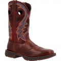 Durango Men's Rebel by Durango Burnished Pecan Fire Brick Western Boot-Chestnut Pink Rose