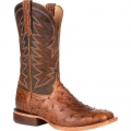 Durango Men's Premium Exotic Full-Quill Ostrich Western Boot-Sunset Wheat Ostrich